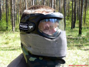 Хардбольная защита (модернизированная пейнтбольная маска)